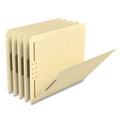 TRU RED™ Pressboard Reinforced Straight Cut Top-Tab Classification Folders, 2" Expansion, Letter Size, Manila, 50/Box
