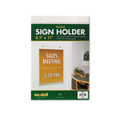 NuDell™ Acrylic Sign Holder, Vertical, 8.5 x 11, Clear
