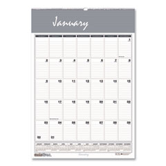 House of Doolittle™ Bar Harbor Recycled Wirebound Monthly Wall Calendar, 12 x 17, White/Blue/Gray Sheets, 12-Month (Jan-Dec): 2024