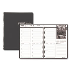 House of Doolittle™ Black-on-White Photo Weekly Appointment Book, Landscapes Photography, 11 x 8.5, Black Cover, 12-Month (Jan to Dec): 2023