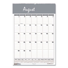House of Doolittle™ Bar Harbor Recycled Wirebound Monthly Wall Calendar, 12 x 17, White/Blue/Gray Sheets, 12-Month (Aug-July): 2021-2022
