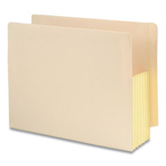 Smead™ Manila End Tab File Pockets with Tyvek-Lined Gussets, 5.25" Expansion, Letter Size, Manila, 10/Box