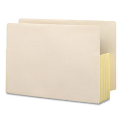 Smead™ Manila End Tab File Pockets with Tyvek-Lined Gussets, 3.5" Expansion, Legal Size, Manila, 10/Box