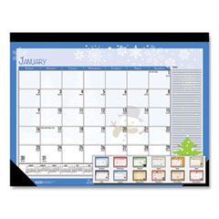 House of Doolittle™ Recycled Desk Pad Calendar, Earthscapes Seasonal Artwork, 22 x 17, Black Binding/Corners,12-Month (Jan to Dec): 2022