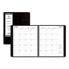 Blue Sky® Aligned Monthly Planner with Built-In Pocket Page, 11 x 9, Black Cover, 12-Month (Jan to Dec): 2023