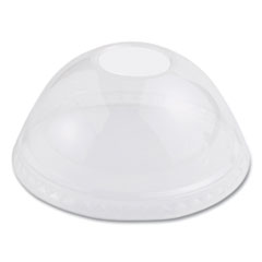 World Centric® PLA Clear Cold Cup Lids, Dome Lid, Fits 9 oz to 24 oz Cups, 1,000/Carton