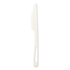 World Centric® TPLA Compostable Cutlery, Knife, 6.7", White, 1,000/Carton