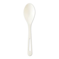 World Centric® TPLA Compostable Cutlery, Spoon, 6", White, 1,000/Carton