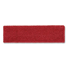 Adaptable Flat Mop Pads, Microfiber, 19.5 x 5.5, Red, 12/Carton RCP2132423