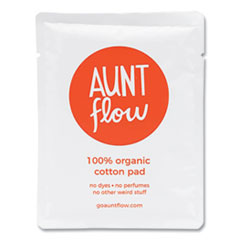 Aunt Flow® 100% Organic Cotton Day Pads with Wings, Regular, 500/Carton