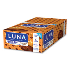 LUNA® Bar Whole Nutrition Bar Mash-Ups, Peanut Butter Fudge, 1.69 oz, 15/Box
