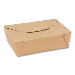 Dixie® Reclosable One-Piece Natural-Paperboard Take-Out Box, 8.5 x 6.25 x 2.5, Brown, 200/Carton
