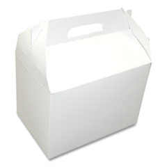 Dixie® Take-Out Barn One-Piece Paperboard Food Box, 8.63 x 6 x 6.5, White, 200/Carton
