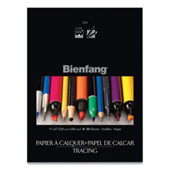Bienfang® Parchment Tracing Paper, 24 lb Bond Weight, 9 x 12, Transparent, 50/Pad