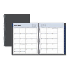 Blue Sky® Passages Monthly Planner, 10 x 8, Charcoal Cover, 12-Month (Jan to Dec): 2024