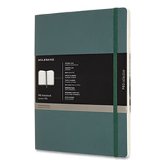 Moleskine® Professional Notebook, Soft Cover, 1-Subject, Narrow Rule, Forest Green Cover, (192) 9.75 x 7.5 Sheets