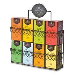 Harney & Sons Premium Assorted Tea Rack, 24.76 x 10.13 x 15.04, Black