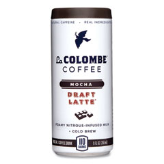 La Colombe® Cold Brew Draft Latte, Mocha, 9 oz Can, 12/Carton