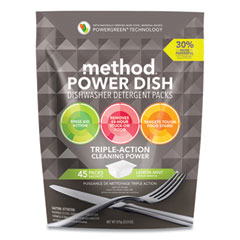 Method® Power Dish Detergent Tabs, Lemon Mint, 45 Tabs/Pack