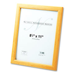 NuDell™ Hardwood Series Document and Photo Frame, Wood/Plastic, 8.5 x 11 Insert, Golden Oak