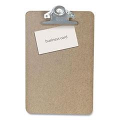 Officemate Recycled Hardboard Clipboard, 1" Clip Capacity, Holds 5.5 x 8.5 Sheets, Brown