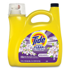 Tide® Simply Clean and Fresh Laundry Detergent, Berry Blossom, 89 Loads, 128 oz Pump Bottle