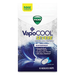 Vicks® VapoCOOL Severe Sore Throat Medicated Drops, Winterfrost, 45 Drops