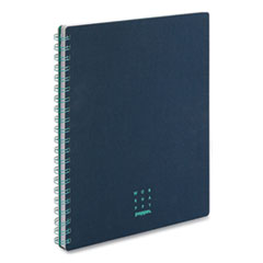 Poppin Work Happy Twin-Wire One-Subject Notebook, Medium/College Rule, Lagoon Blue/Turquoise Cover, 11 x 8.5, 40 Sheets