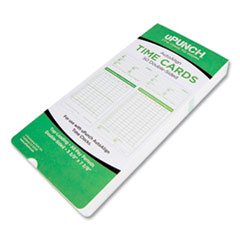 uPunch™ Time Clock Cards for uPunch HN3000, Two Sides, 7.37 x 3.37, 50/Pack