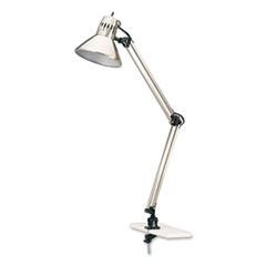 V-Light Architect's LED Swing/Tilt-Arm Clamp-On Task Lamp, 24" to 33" High, Brushed Nickel