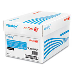 xerox™ Vitality Premium Multipurpose Print Paper, 97 Bright, 24 lb Bond Weight, 8.5 x 11, Extra White, 500/Ream, 8 Reams/Carton