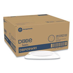 Dixie® White Paper Plates, 8.5" dia, Individually Wrapped, White, 500/Carton