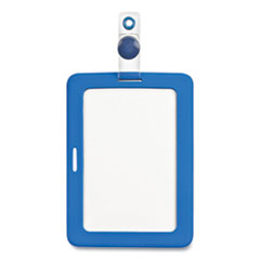 Cosco® MyID Badge Holder, Vertical/Horizontal, 3 5/8 x 2 1/4, Blue, 1/ea