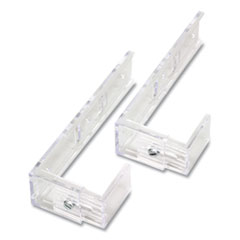 deflecto® Partition Brackets, For Wall Files and File Pockets/1.5" to 2.5" Thick Partition Walls, Clear