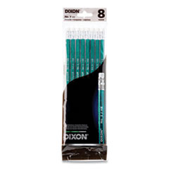Dixon® Professional Fashion Pencil, HB (#2), Black Lead, Green Barrel, 8/Pack