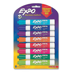 EXPO® Dry Erase Marker, Broad Chisel Tip, Assorted Colors, 8/Pack