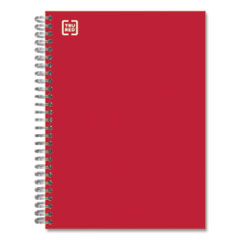 TRU RED™ Three-Subject Notebook, Medium/College Rule, Red Cover, 9.5 x 5.88, 138 Sheets