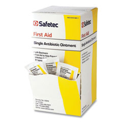 Safetec® First Aid Single Antibiotic Ointment, 0.03 oz Packet, 144/Box