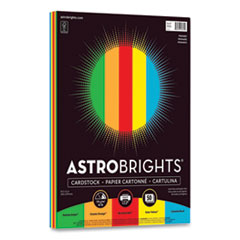 Astrobrights® Color Cardstock, 65 lb Cover Weight, 8.5 x 11, Assorted Primary Colors, 50/Pack