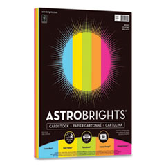 Astrobrights® Color Cardstock, 65 lb Cover Weight, 8.5 x 11, Assorted Bright Colors, 50/Pack