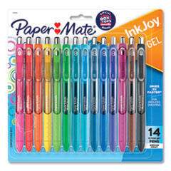 Paper Mate® InkJoy Gel Pen, Retractable, Medium 0.7 mm, Assorted Ink and Barrel Colors, 14/Pack