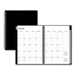 Blue Sky® Enterprise Monthly Planner, Enterprise Formatting, 11.88 x 7.88, Black Cover, 12-Month (Jan to Dec): 2022
