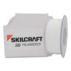7045016858921, SKILCRAFT 3D Printer Polylactic Acid Filament, 1.75 mm, White NSN6858921