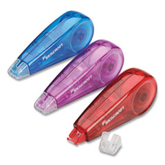 7510016919221, SKILCRAFT Correction Tape Mini-Dispenser, Non-Refillable, Blue/Purple/Red, 0.2" x 236", 3/Pack