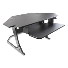 7110016925299, SKILCRAFT Desktop Sit-Stand Workstation, Corner Unit, 42" x 36" x 20", Black