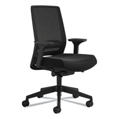 Medina Deluxe Task Chair, Supports Up to 275 lb, 18" to 22" Seat Height, Black