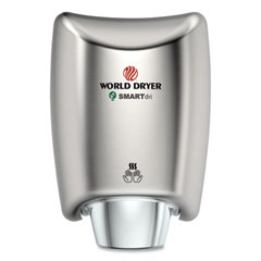 WORLD DRYER® SMARTdri Hand Dryer, Brushed Stainless Steel