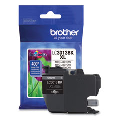 Brother LC3013BK High-Yield Ink, 400 Page-Yield, Black