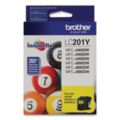 Brother LC201Y Innobella Ink, 260 Page-Yield, Yellow