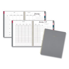 AT-A-GLANCE® Harmony Weekly/Monthly Poly Planner, 11 x 8.5, Gray Cover, 13-Month (Jan to Jan): 2022 to 2023